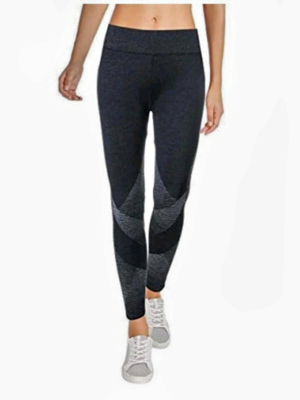 SPLENDID STUDIO MSRP $68 WOMEN LEGGINGS SZ SMALL GEOMETRIC SEAMLESS PEACOAT BLUE